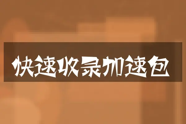 快速收录加速包